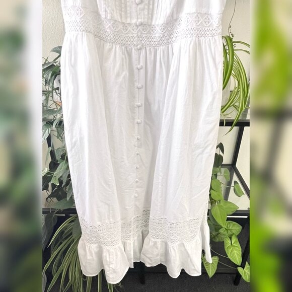 Torrid Delicate White Button Dress - Size 1X - Picture 3 of 7